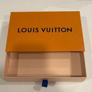 Louis Vuitton Orange and Beige Box with Blue Tab